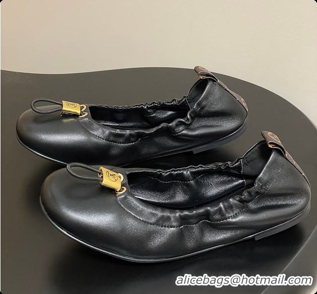 Top Grade Louis Vuitton LV Nolita Flat Ballerina Black 6070914
