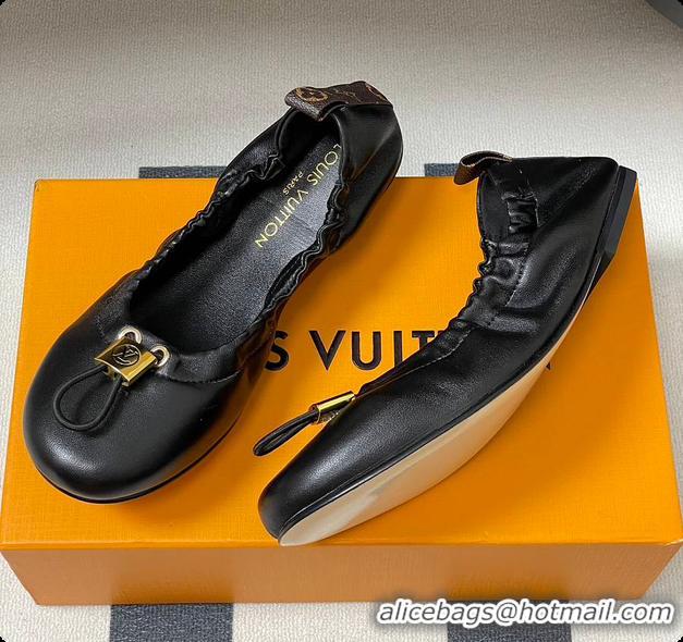 Top Grade Louis Vuitton LV Nolita Flat Ballerina Black 6070914