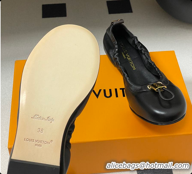 Top Grade Louis Vuitton LV Nolita Flat Ballerina Black 6070914