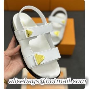 Classic Hot LV Sunset Flat Comfort Sandal White 6070915