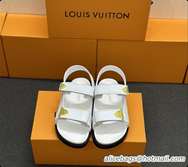 Classic Hot LV Sunset Flat Comfort Sandal White 6070915