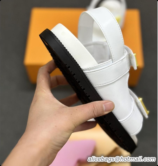 Classic Hot LV Sunset Flat Comfort Sandal White 6070915