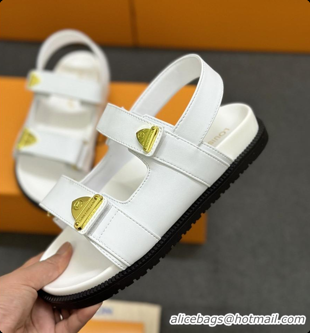 Classic Hot LV Sunset Flat Comfort Sandal White 6070915