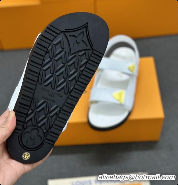 Classic Hot LV Sunset Flat Comfort Sandal White 6070915