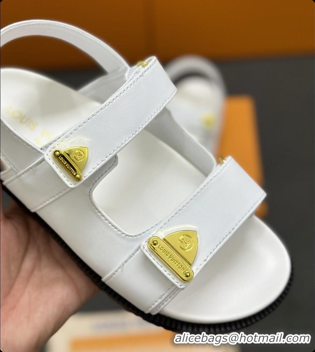 Classic Hot LV Sunset Flat Comfort Sandal White 6070915