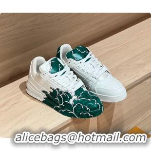 Low Cost Louis Vuitton LV Trainer Green 6070916