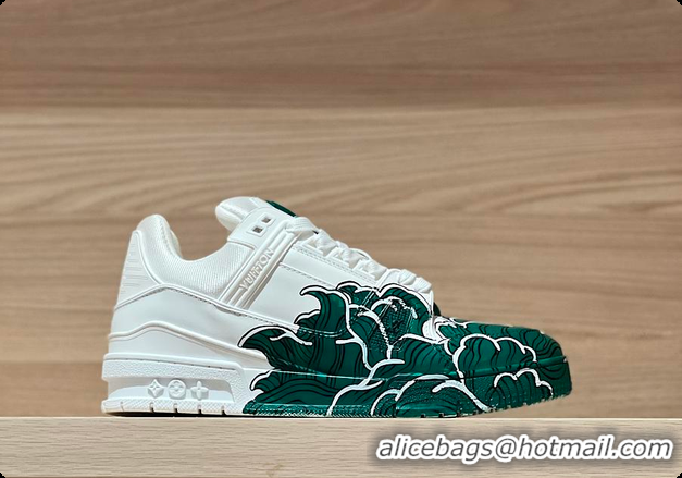 Low Cost Louis Vuitton LV Trainer Green 6070916