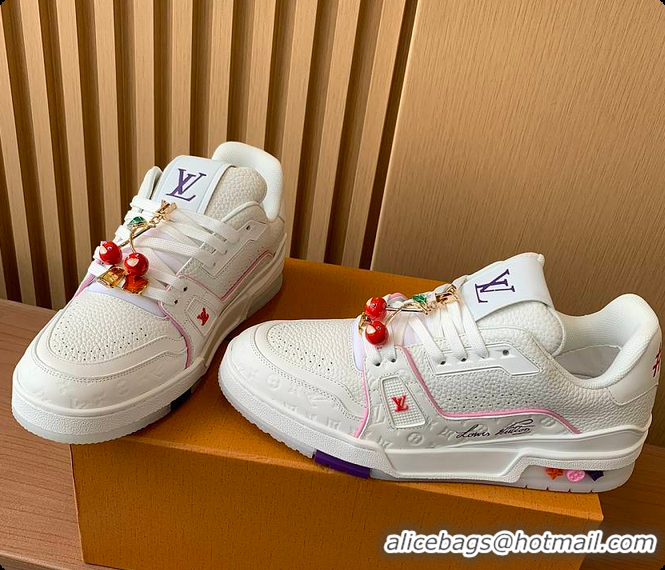 Stylish Louis Vuitton LV Trainer line Purple 60701002