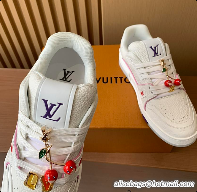 Stylish Louis Vuitton LV Trainer line Purple 60701002