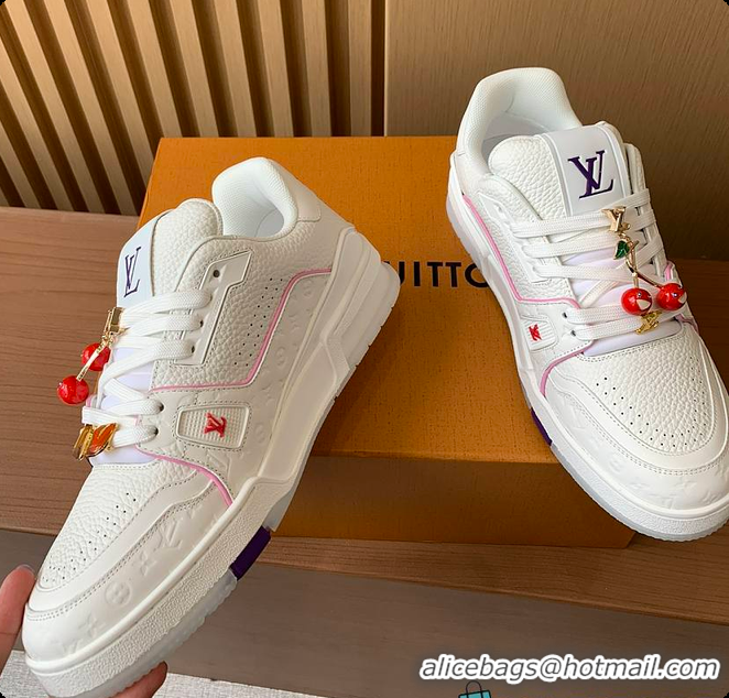 Stylish Louis Vuitton LV Trainer line Purple 60701002
