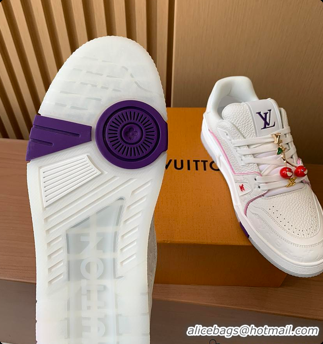 Stylish Louis Vuitton LV Trainer line Purple 60701002