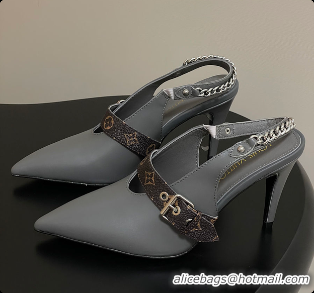 Buy Luxury Louis Vuitton LV Vibe Slingback Pump Gray 60701003