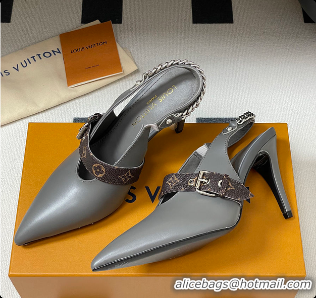 Buy Luxury Louis Vuitton LV Vibe Slingback Pump Gray 60701003