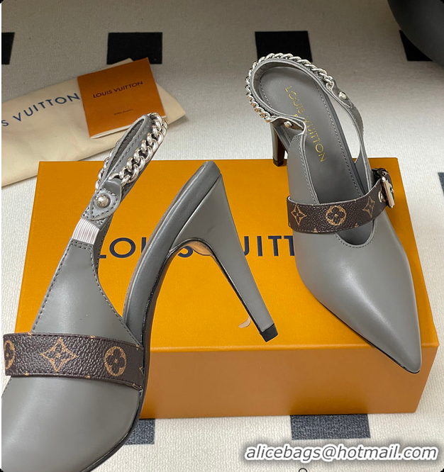 Buy Luxury Louis Vuitton LV Vibe Slingback Pump Gray 60701003