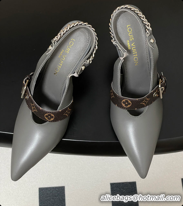 Buy Luxury Louis Vuitton LV Vibe Slingback Pump Gray 60701003