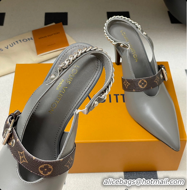 Buy Luxury Louis Vuitton LV Vibe Slingback Pump Gray 60701003