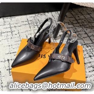 Popular Style Louis Vuitton LV Vibe Slingback Pump Black 60701004