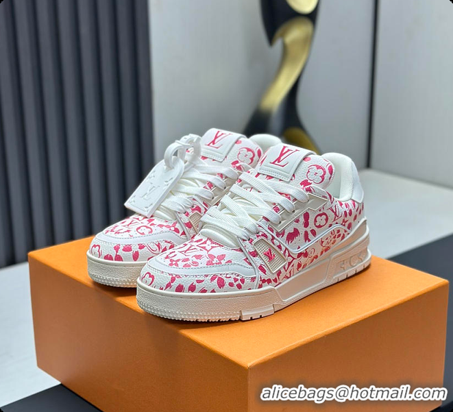 Best Product Louis Vuitton LV Trainer Sneaker Rose 60701007
