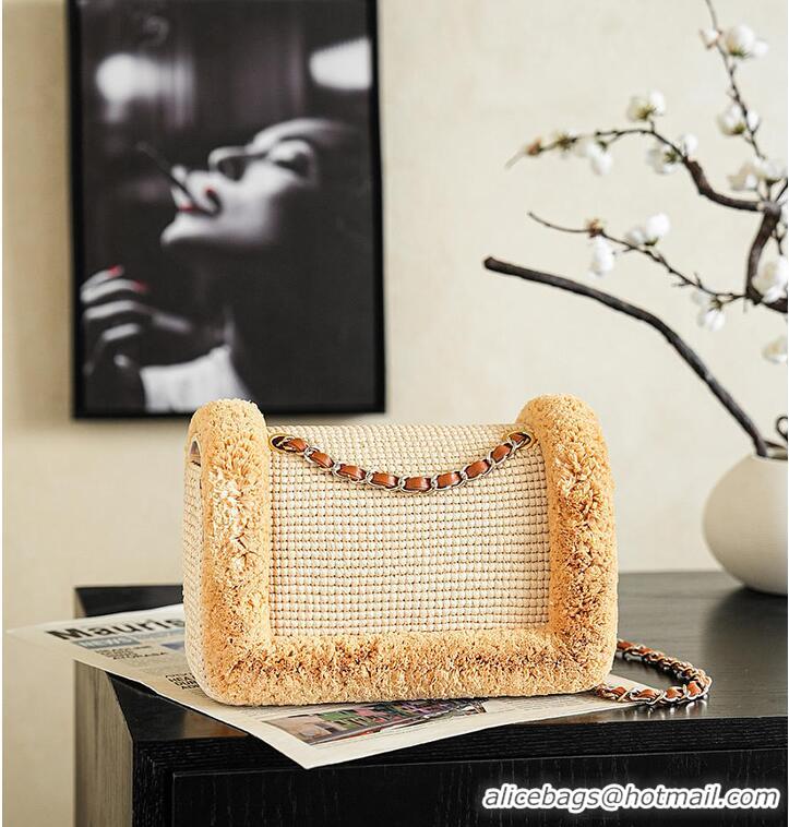 Pretty Style Chanel Coco Beach Flap Bag Braided Raffia & Gold-Tone Metal AS1265 Beige 2026
