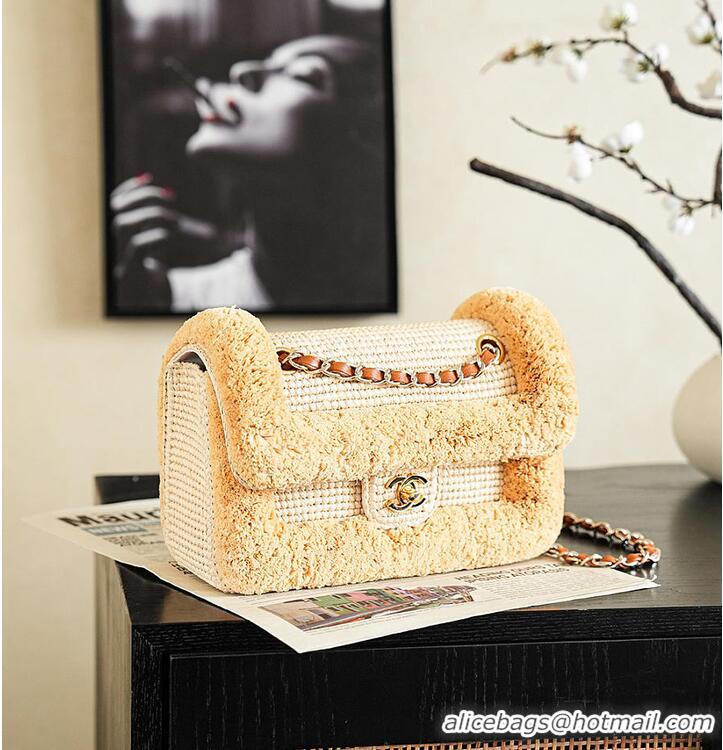 Pretty Style Chanel Coco Beach Flap Bag Braided Raffia & Gold-Tone Metal AS1265 Beige 2026