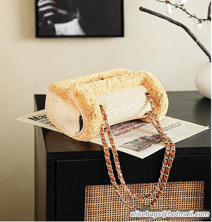 Pretty Style Chanel Coco Beach Flap Bag Braided Raffia & Gold-Tone Metal AS1265 Beige 2026