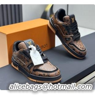 Good Looking Louis Vuitton LV Trainer Sneaker Marron 60701008