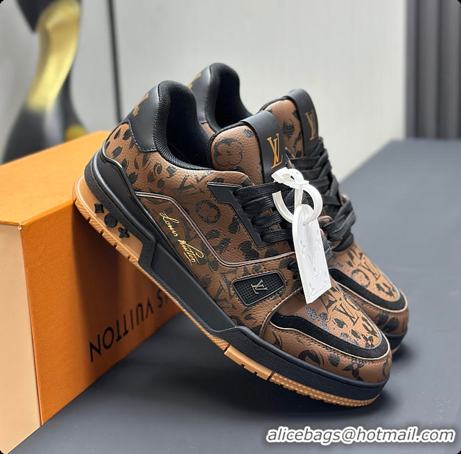 Good Looking Louis Vuitton LV Trainer Sneaker Marron 60701008