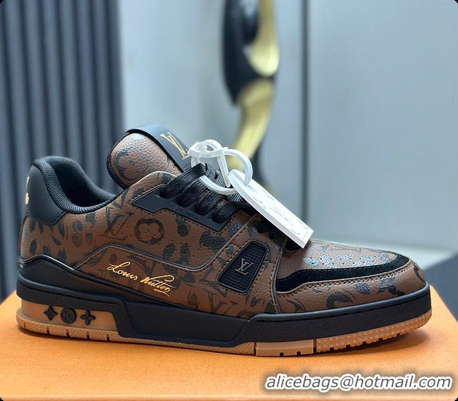 Good Looking Louis Vuitton LV Trainer Sneaker Marron 60701008