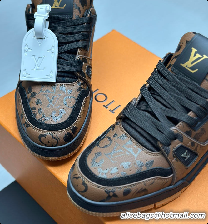 Good Looking Louis Vuitton LV Trainer Sneaker Marron 60701008