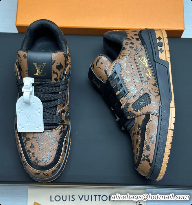 Good Looking Louis Vuitton LV Trainer Sneaker Marron 60701008