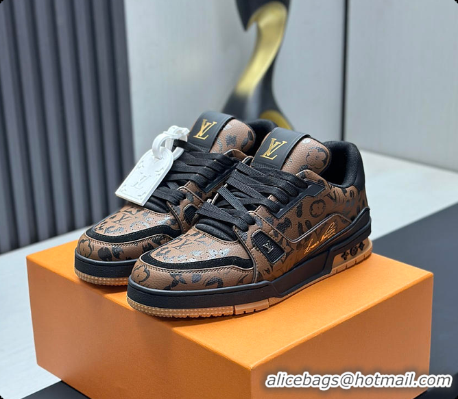 Good Looking Louis Vuitton LV Trainer Sneaker Marron 60701008