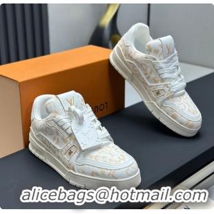 Low Cost Louis Vuitton LV Trainer Sneaker Beige 60701008