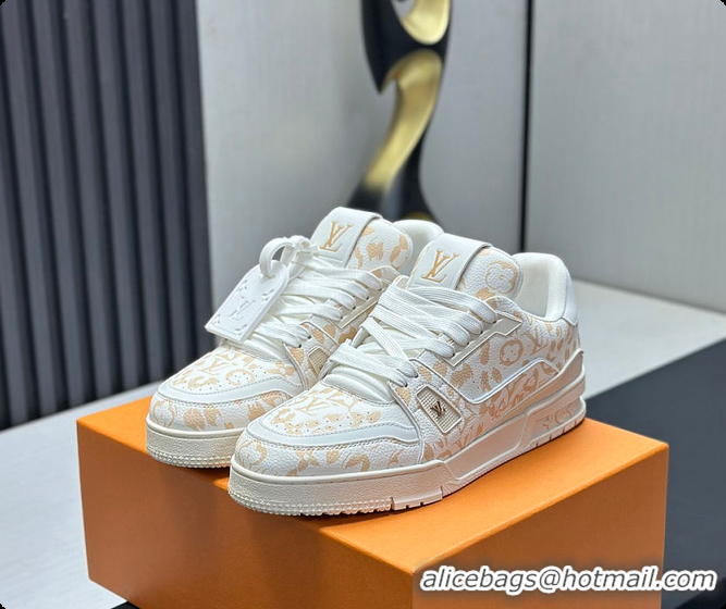 Low Cost Louis Vuitton LV Trainer Sneaker Beige 60701008
