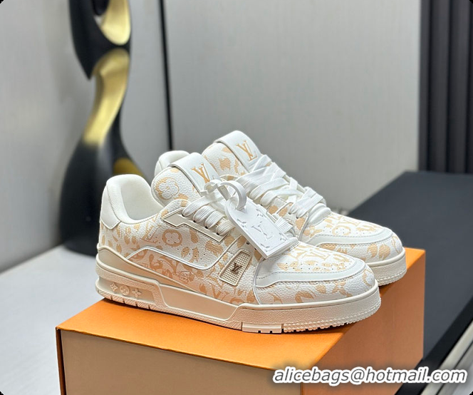 Low Cost Louis Vuitton LV Trainer Sneaker Beige 60701008