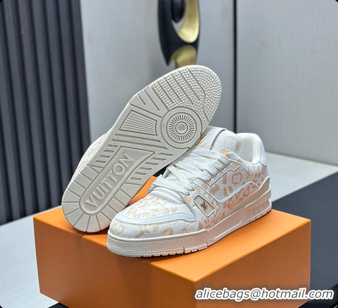 Low Cost Louis Vuitton LV Trainer Sneaker Beige 60701008