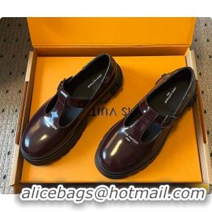 Most Popular Louis Vuitton LV Squad Mary Jane Burgundy 60701009