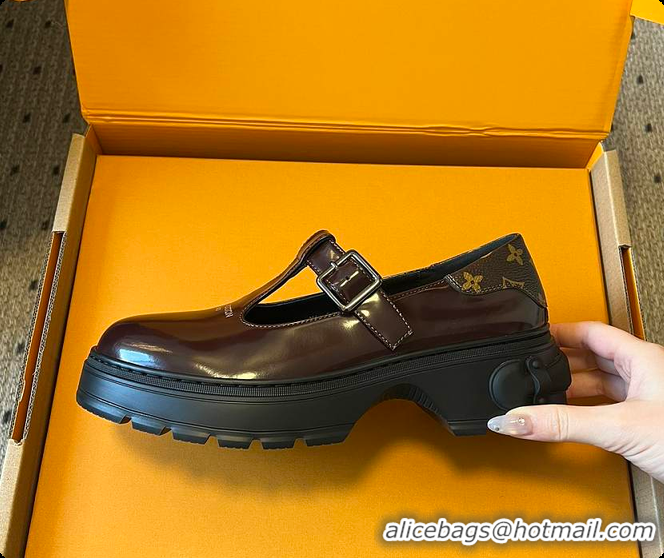 Most Popular Louis Vuitton LV Squad Mary Jane Burgundy 60701009