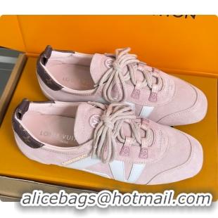 Good Product Louis Vuitton LV Sneakerina Pink Suede 60701010