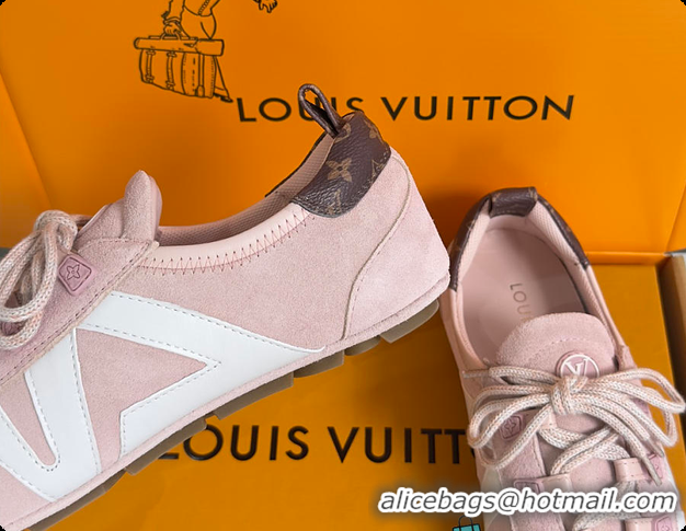 Good Product Louis Vuitton LV Sneakerina Pink Suede 60701010