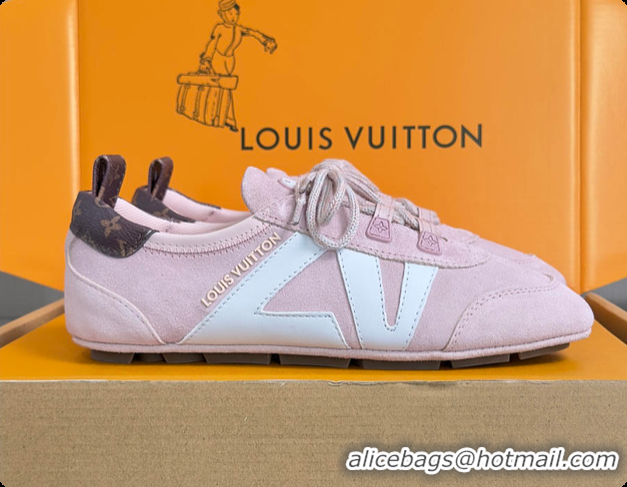 Good Product Louis Vuitton LV Sneakerina Pink Suede 60701010