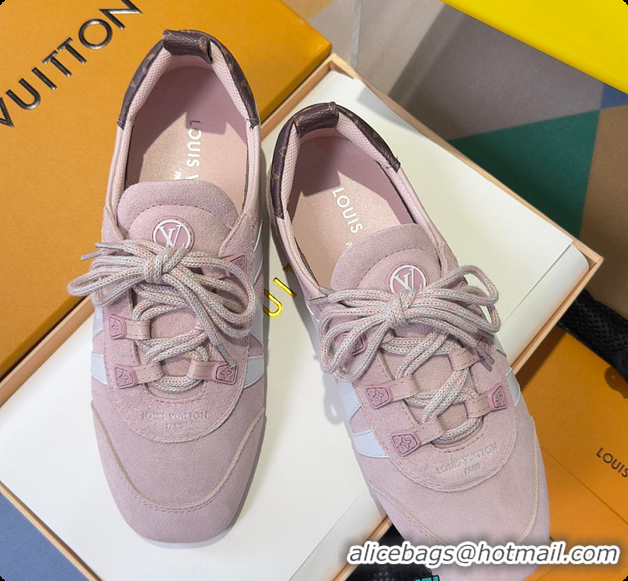 Good Product Louis Vuitton LV Sneakerina Pink Suede 60701010