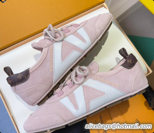Good Product Louis Vuitton LV Sneakerina Pink Suede 60701010