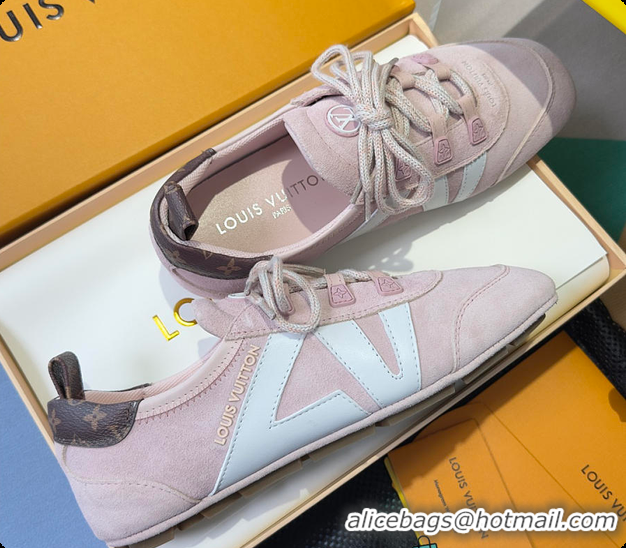Good Product Louis Vuitton LV Sneakerina Pink Suede 60701010