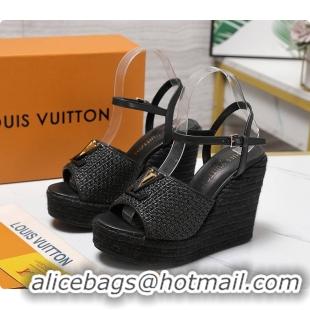 Best Price Louis Vuitton LV Mare Wedge Sandal Black 60701011