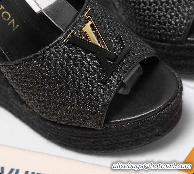 Best Price Louis Vuitton LV Mare Wedge Sandal Black 60701011