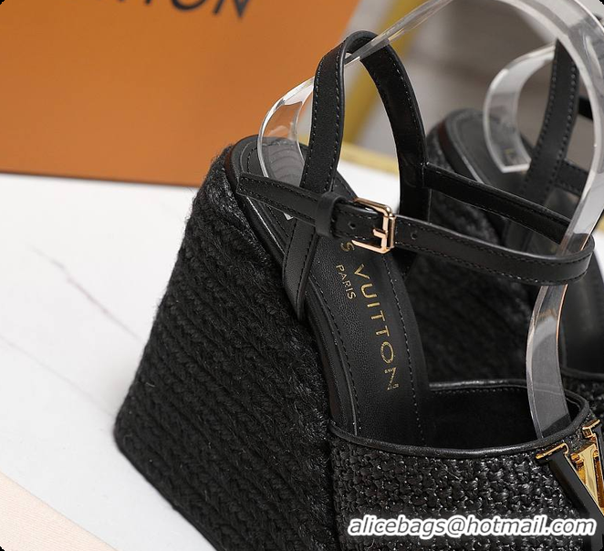 Best Price Louis Vuitton LV Mare Wedge Sandal Black 60701011