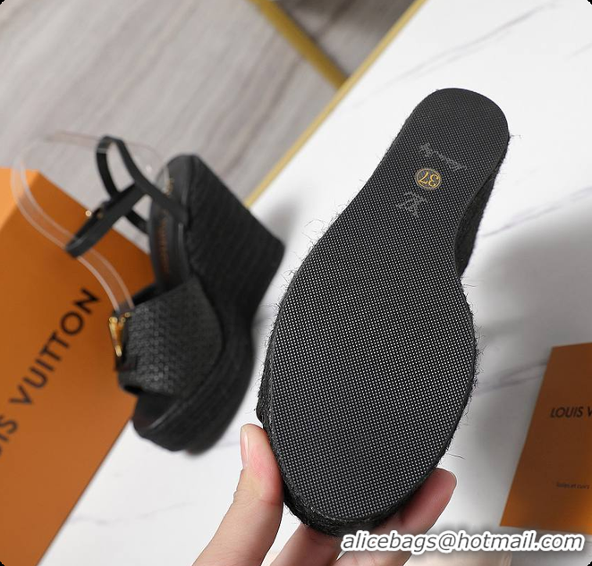 Best Price Louis Vuitton LV Mare Wedge Sandal Black 60701011