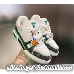 Most Popular Louis Vuitton LV Trainer Sneakers Green 60701012