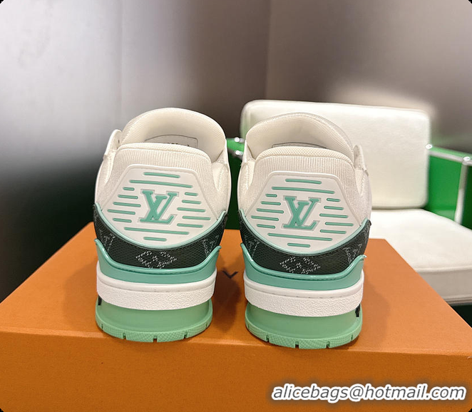 Most Popular Louis Vuitton LV Trainer Sneakers Green 60701012