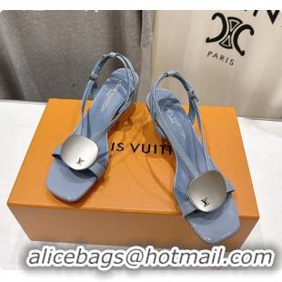 Good Product Louis Vuitton LV Treasure Sandal Bleu Ciel 60701013